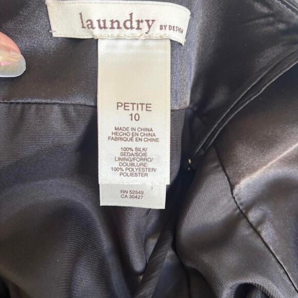 vintage Y2k‎ LAUNDRY 100% SILK BLack Whimsy goth maxi Dress size 10 EUC. - Picture 7 of 8